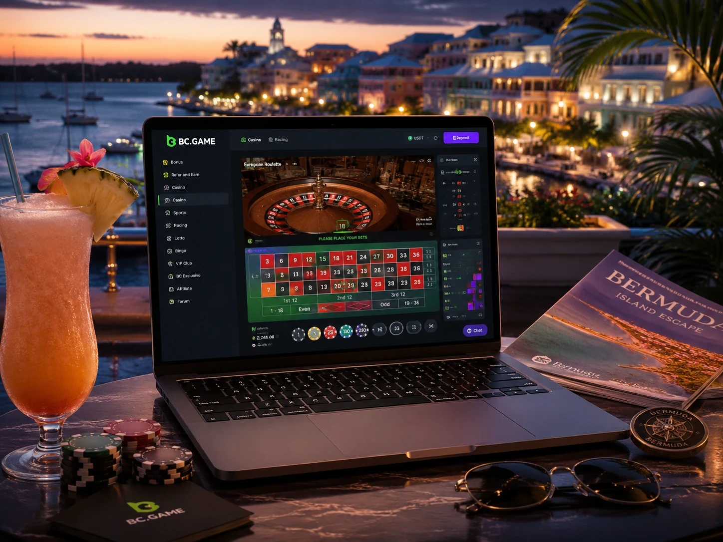 Casino game at BC Game Bermuda